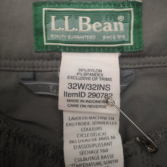L.L. Bean Men's Size 32/32 Grey Straight Legs Zip Off Pants - Picture 3 of 16